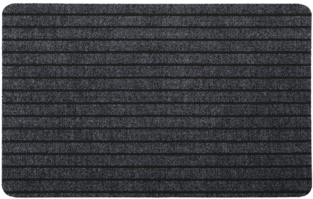 Deurmat Chloe - grijs - polypropyleen/latex - 50 x 80 cm - schoonloopmat