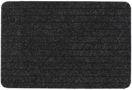 Deurmat Chloe - zwart - polypropyleen/latex - 40 x 60 cm - schoonloopmat