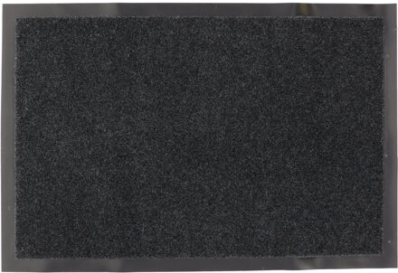 Deurmat - grijs - 60 x 40 cm - voor binnen - PVC / polyester - droogloopmat