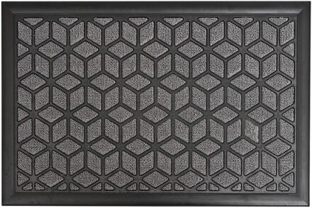 Deurmat - Long Island - grijs - rubber / kunststof - rechthoekig - 40 x 60 cm