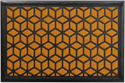 Deurmat - Long Island - mosterd geel - rubber / kunststof -?rechthoekig - 40 x 60 cm