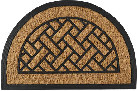 Deurmat Madrid - half rond - 40 x 60 cm - borstelmat