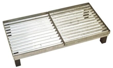 Deurmat Rooster Cubic Metaal - Hoog 14,8 CM Black