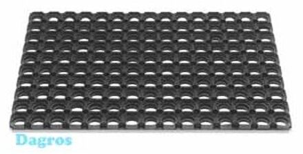 Deurmat rubber 40 x 60 cm - Zwart