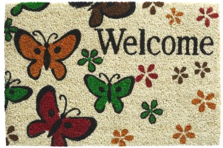 Deurmat Ruco Print - 40x60 - welcome Butterfly