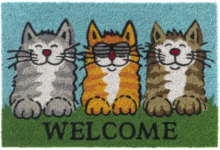 deurmat ruco prt. welcome cats 40x60cm Multikleur