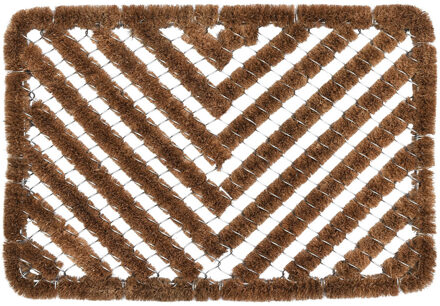 Deurmat - staal / kokosvezel - rechthoekig - 40 x 60 cm