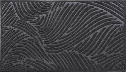 Deurmat Vague - zwart - rubber - rechthoek - 75 x 44 cm