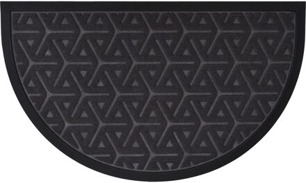 Deurmat Wilson?- donkergrijs - rubber - halve maan - 75 x 44 cm - schoonloopmat