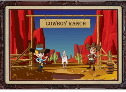 Deurposter western thema cowboy ranch