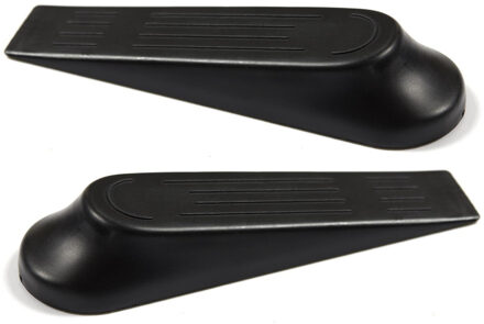 Deurstop - 8x stuks - zwart - kunststof - deurstoppen