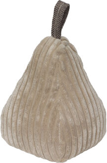 Deurstopper - 1,8 kg - beige - stof - piramide vorm - L14 x B13 x H21 cm - deurstop