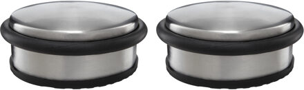 Deurstopper/deurbuffer - 2x - D100 x H45mm - 1,15kg - RVS - premium - zonder montage