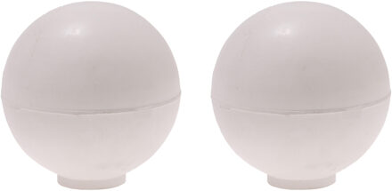 Deurstopper/deurbuffer Golf - 2x - D35mm - rubber - wit