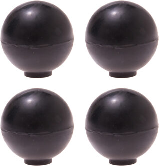 Deurstopper/deurbuffer Golf - 4x - D35mm - rubber - zwart