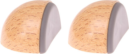 Deurstopper/deurbuffer Moon - 2x - D45mm - beuken look