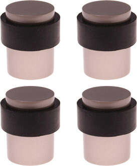 Deurstopper/deurbuffer Uranus - 4x - D35mm - premium - nikkel