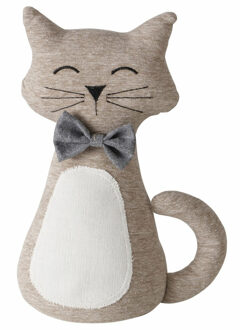 Deurstopper gewicht - dieren thema Katje - 1 kilo - beige - 31 x 11 cm - dichte ogen - Deurstoppers