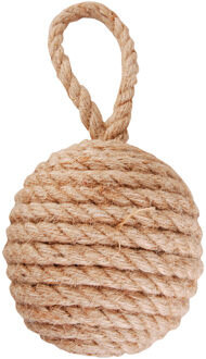 Deurstopper knoop - naturel look - 1.7 kilo - bruin - jute - 14 x 14 cm