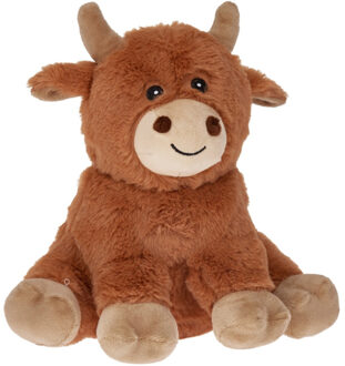 Deurstopper koe - 1 kilo - bruin - polyester - 24 cm - dieren thema deurstoppers