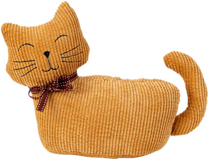 Deurstopper - poes/kat - oranje - 22 x 35 cm - dieren - kinderkamer