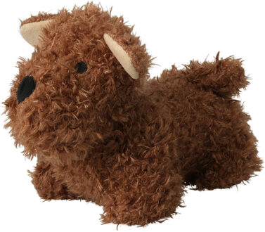 Deurstopper - Puppy hondje - bruin - polyester - 27 cm