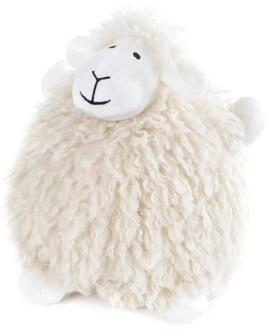 Deurstopper schaap stof 16x16x20cm wit