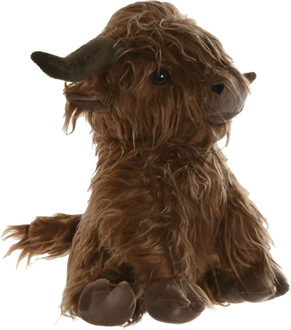 Deurstopper Schotse hooglander koe - 1,5 kilo - donkerbruin - 29 cm