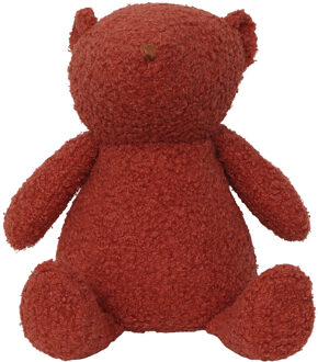 Deurstopper Teddy - 1 kg - steen rood - knuffelbeer - L13 x B11 x H21 cm - deurstop