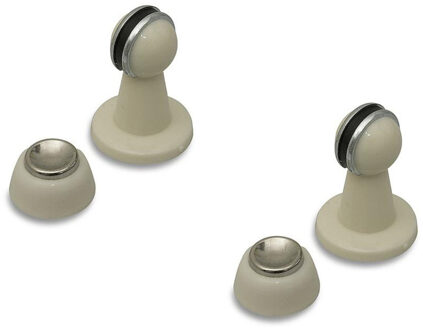 Deurvastzetter - 3x stuks - wit - met Magneet - 80 mm - Deurvergrendeling - deurstoppers / deurbuffe