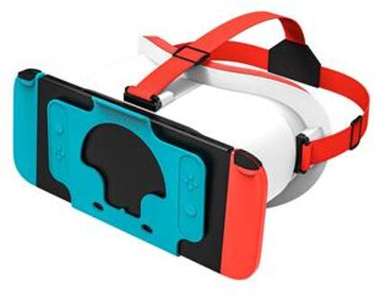 DEVASO VR Headset voor Nintendo Switch Game Console Warmteafvoer Plastic Hoofdband VR Bril - Wit / Blauw