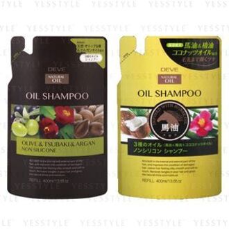 Deve 3 Natural Oil Oil Shampoo Refill 400ml - 2 Types Horse / Camellia / Coconut Oil