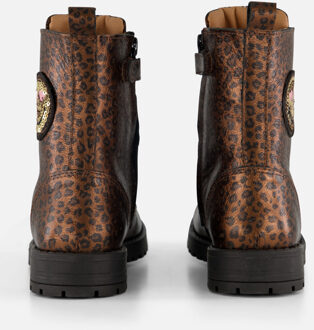 Develab Leopard Veterboots bruin Leer - 28,29,30,31,32,33,34