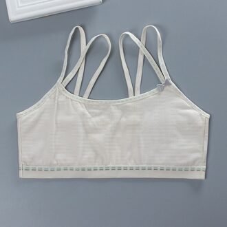 Developmental Zomer Netto Garen Dunne Gedeelte Ademend Dubbele Laag Katoen Anti-Bump Kleine Vest Meisje Beha 8-18 3