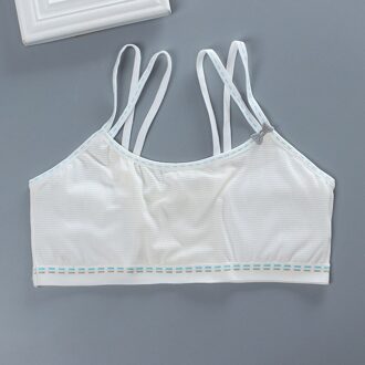 Developmental Zomer Netto Garen Dunne Gedeelte Ademend Dubbele Laag Katoen Anti-Bump Kleine Vest Meisje Beha 8-18 4