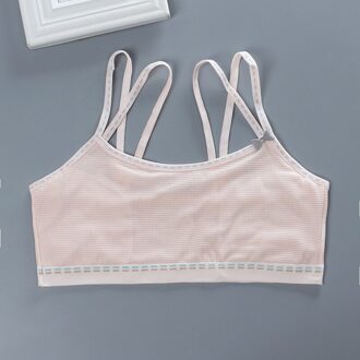 Developmental Zomer Netto Garen Dunne Gedeelte Ademend Dubbele Laag Katoen Anti-Bump Kleine Vest Meisje Beha 8-18