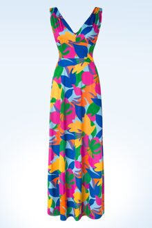 Deveny Abstract maxi jurk in multi Multicolour