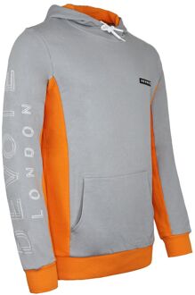 Devote Londen Cody Heren Grijs/Oranje Hoodie - maat XS Veelkleurig