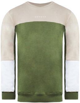 Devote Londen Heren Olijf Nude Sweater Veelkleurig