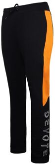 Devote Londen Ronnie Heren Zwart/Oranje Track Broek - XS