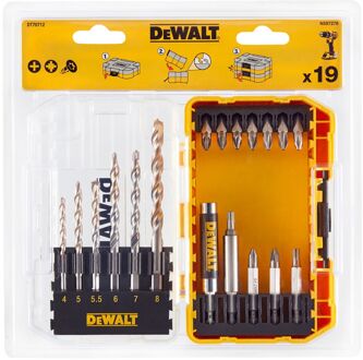 DeWalt Betonboren,- En Schroefbit Set Dt70712-qz 19-delige