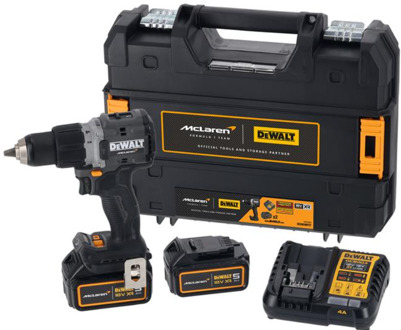 DeWalt DCD85MP2T-QW - Mclaren Limited Edition 18V XR Compacte Schroef-/klopboormachine - DCD85MP2T-QW