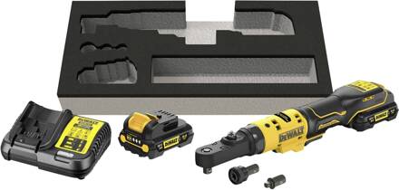 DeWalt DCF500L2G-QW Accu Omschakelratel | XR 12V | 1/4'' en 3/8'' | 3,0Ah Accu + lader - DCF500L2G-QW