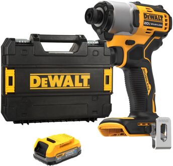 DeWalt DCF840E1T Accu Slagschroevendraaier | 1/4" | 18V XR Powerstack | in TSTAK - DCF840E1T-XJ