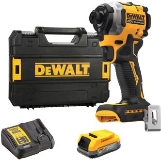 DeWalt DCF850E1T-QW - 18V XR Brushless Ultra Compacte Slagschroevendraaier | 3 snelheden | 1x POWERSTACK in TSTAK - DCF850E1T-QW