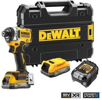 DeWalt DCF860E2T 18V XR Brushless Accu Slagschroevendraaier | 1.7Ah POWERSTACK in TSTAK koffer - DCF860E2T-QW