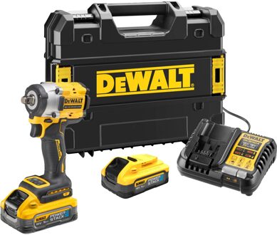 DeWalt DCF921P2LRT-QW Compact Accu Slagmoersleutel | Frictiering Lanyard-Ready | XR 18V | 1/2'' | 2x 5,0Ah Accu's + lader | In TSTAK - DCF921P2LRT-QW