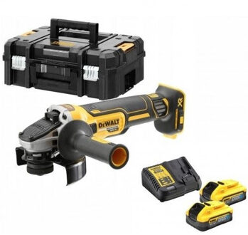DeWalt DCG405H2T-QW | 18V XR Brushless Haakse slijper | 125mm | met 2x 5.0Ah POWERSTACK accu | in TSTAK koffer DCG405H2T-QW