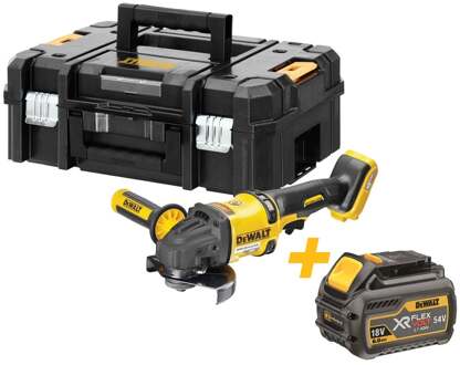 DeWalt DCG418NT-XJ XR Flexvolt accu Haakse Slijper | in TSTAK koffer inclusief DCB546-XJ XR FLEXVOLT 18V-54V 6.0Ah accu