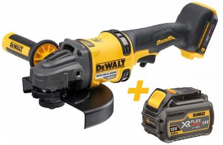DeWalt DCG440N-XJ - 54V XR FLEXVOLT Haakse slijper | 180 mm | Incl. DCB546-XJ XR FLEXVOLT 18V-54V 6.0Ah Accu